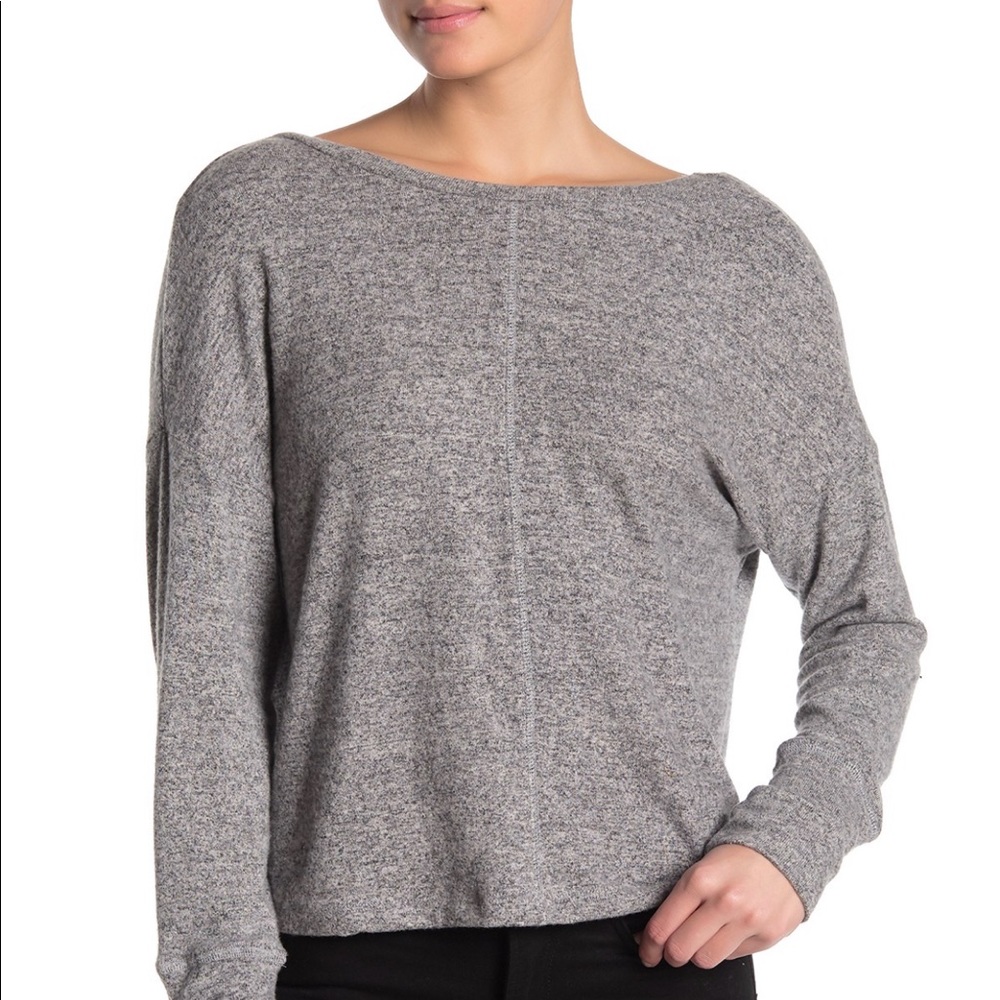 EUC Starlight Scoop Back Brushed Knit Pullover